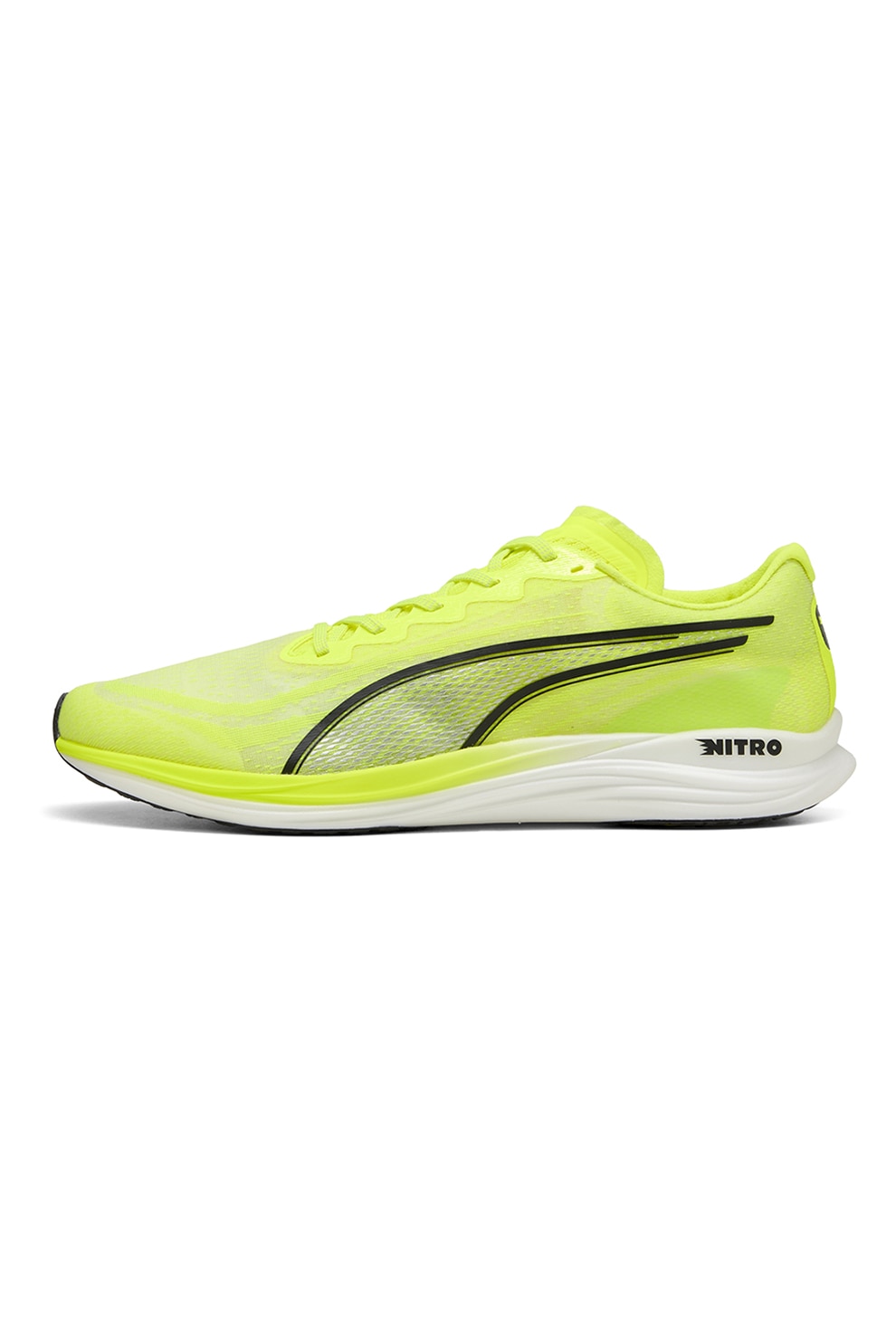 Puma, Pantofi sport cu model si sireturi, Negru, Galben, 8.5