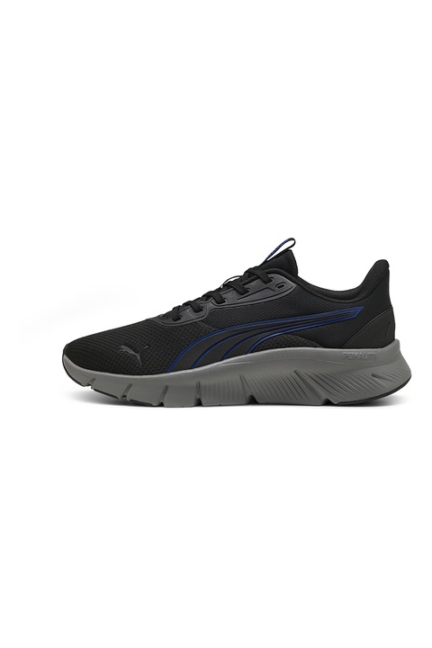 Puma, Pantofi din plasa cu logo pentru alergare Flexfocus Lite, Negru/Gri inchis