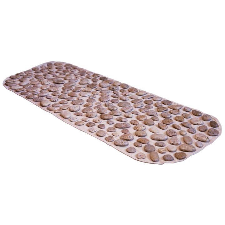 Covor de masaj Ortek, prundis natural, 110x40 cm, bej crem