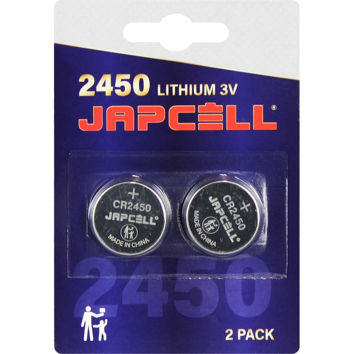 Set 2 baterii CR2450 JAPCELL 3V Litiu