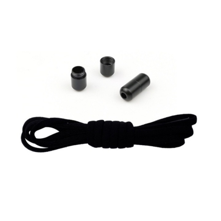 Еластични връзки за обувки NAKANZI Memory Fit без връзка - 105 см черни, универсални за възрастни/деца, за спорт и ежедневна употреба