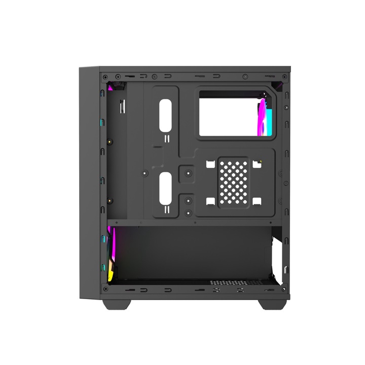 Carcasa PC PRO GAMING ARROW BLACK, Mini Tower, M-ATX, Fara Sursa, 4X RGB FAN