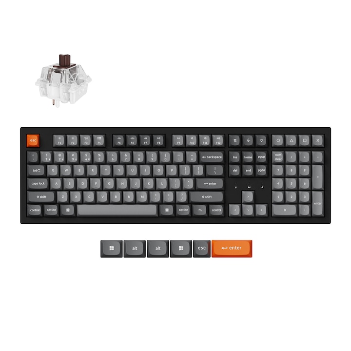 ΠΠ»Π°Π²ΠΈΠ°ΡΡΡΠ° Keychron K10 Max QMK, ΠΠ΅Π·ΠΆΠΈΡΠ½Π° ΠΌΠ΅Ρ
Π°Π½ΠΈΡΠ½Π°, ΠΊΠ°Π±Π΅Π», Bluetooth, 2.4 Ghz, Π±ΡΠ» ΡΠ²Π΅ΡΠΎΠ΄ΠΈΠΎΠ΄, Keychron Super Brown K10M-A3