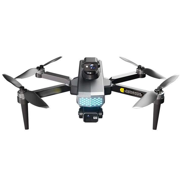 Drone, Érintőképernyős távirányító, GPS Return, HD légi fényképezés, Anti-Vibration Gimbal, 8K, Intelligens Akadálykerülés, 2 Elem, 7.4V, 2200mAh, Fekete