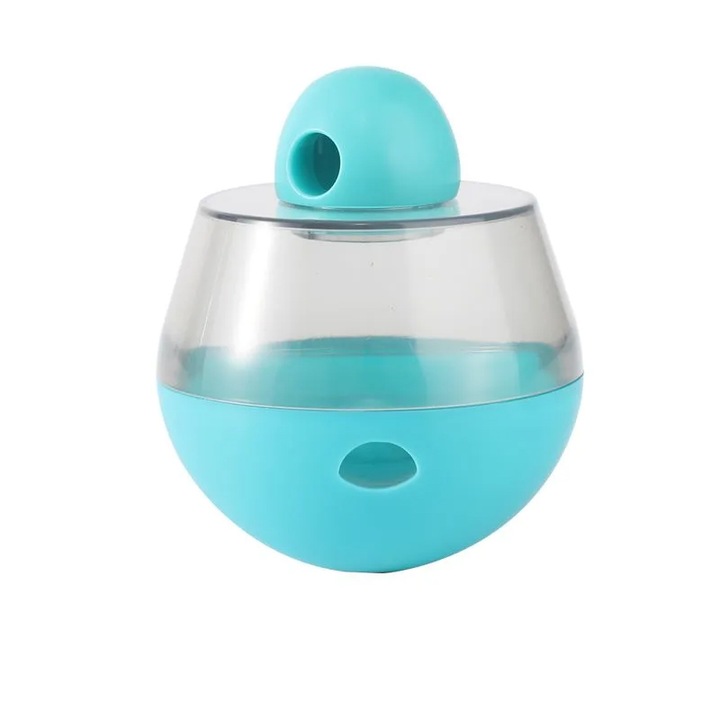 Interaktív kisállat játék, szivárgó labda, játék macskáknak és kutyáknak, kék