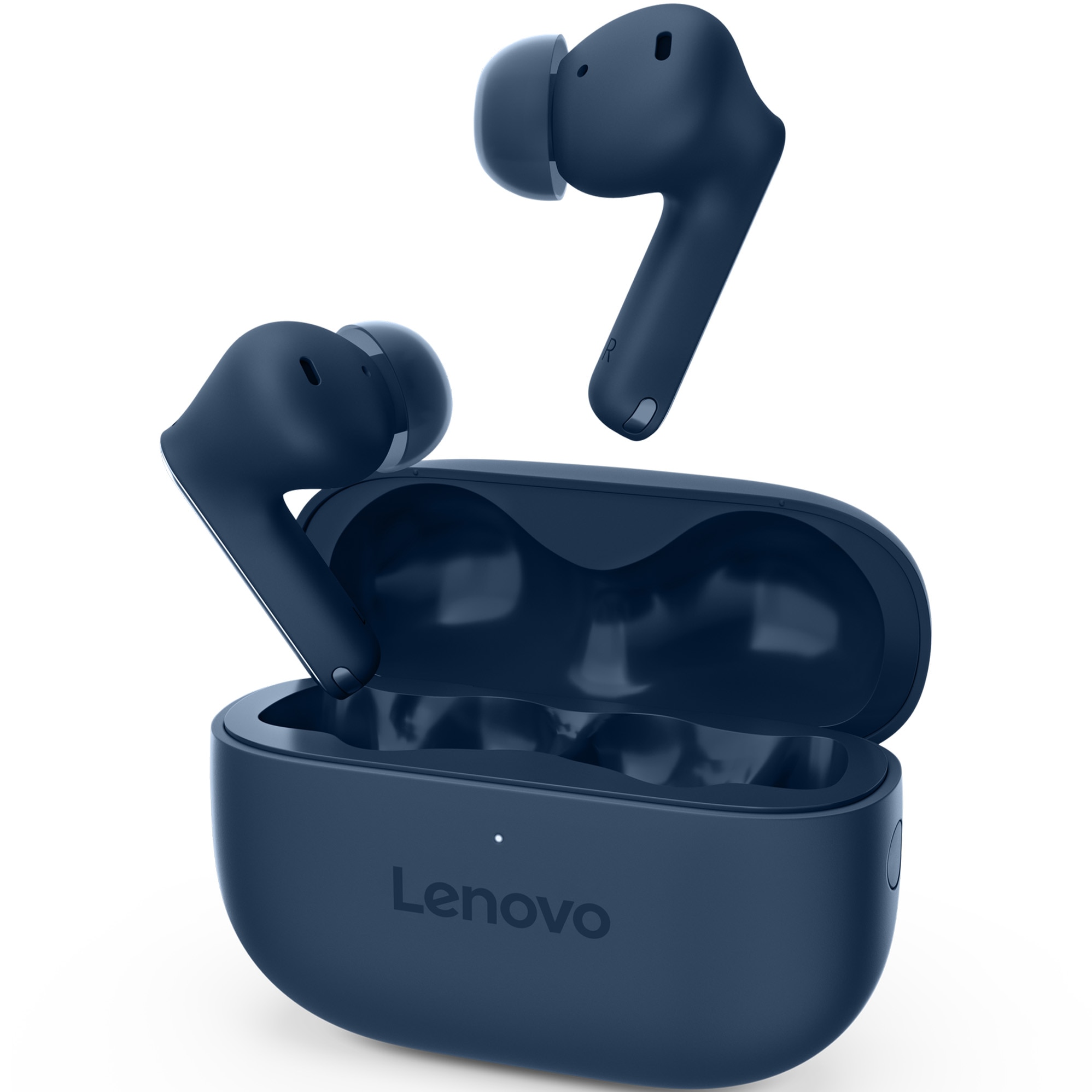Casti wireless in-ear Lenovo TWS YOGA, Bluetooth 5.3, Active Noise Canceling, PC/Laptop, Albastru inchis