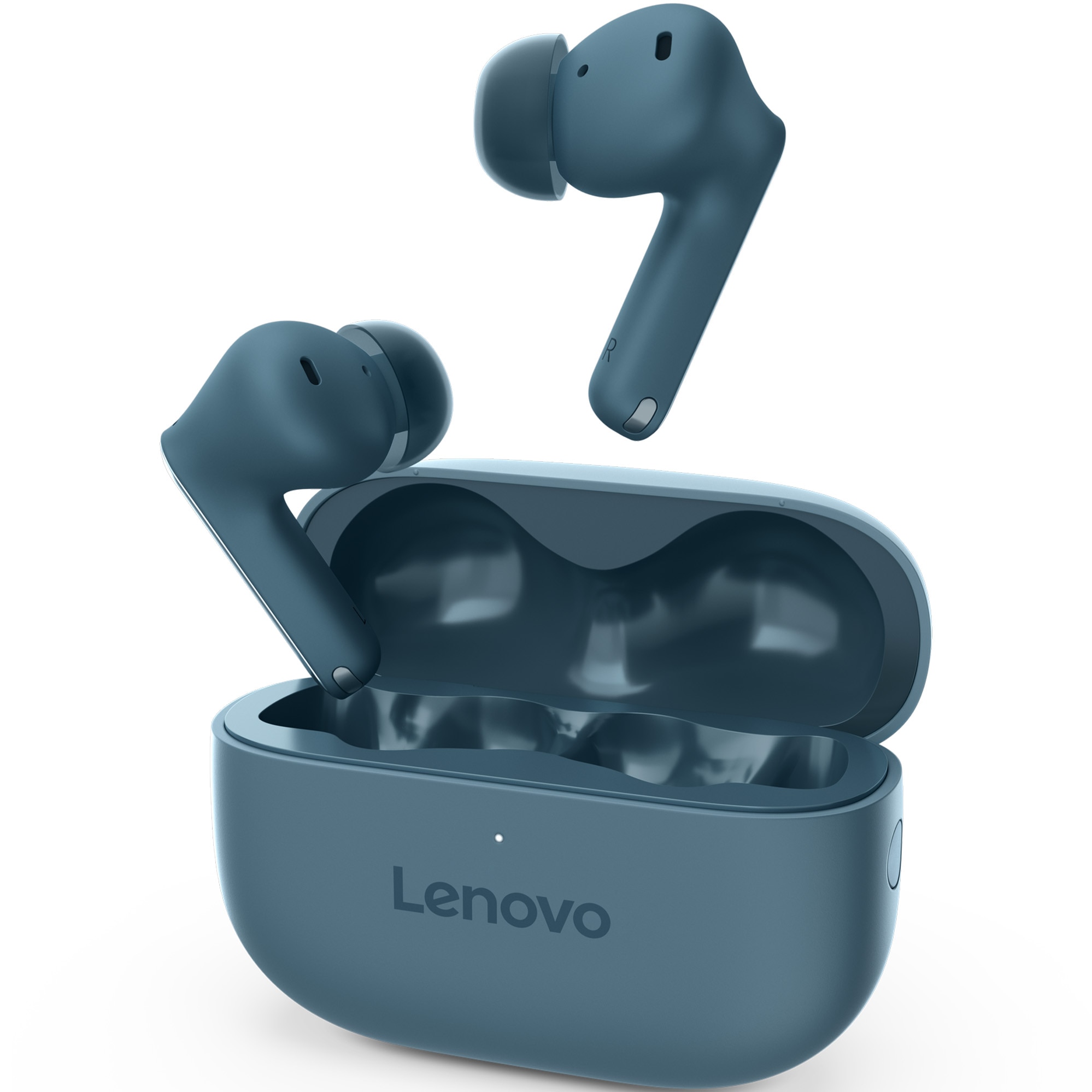 Casti wireless in-ear Lenovo TWS YOGA, Bluetooth 5.3, Active Noise Canceling, PC/Laptop, Turcoaz