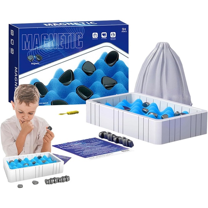 Joc magnetic, interactiv, 20 de figurine magnetice, rationament logic, indemanare strategica - MAGTACTIC