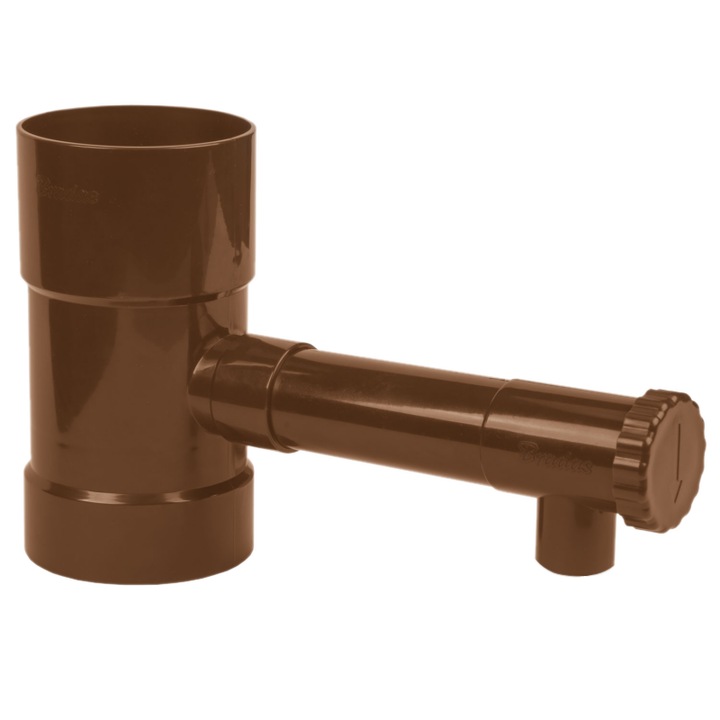 Ereszcsatorna vízgyűjtő 80 mm, Bass Polska, barna színű, ABS anyag, könnyű összeszerelés