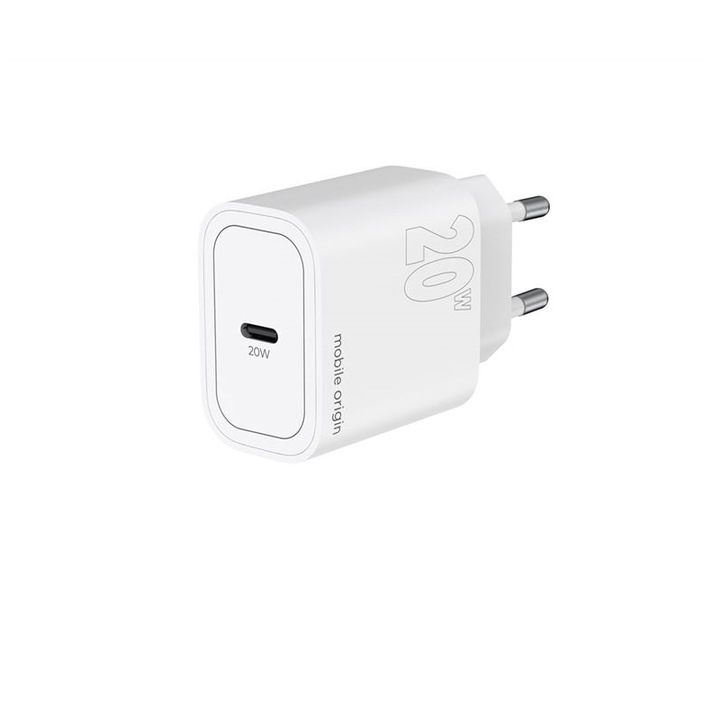 Incarcator retea Mobile Origin MO11, USB-C, PD 20W, Alb