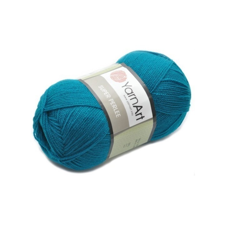 Fir Textil YarnArt Super Perlee 73, Turcoaz, pentru crosetat si tricotat, acril, 400 m
