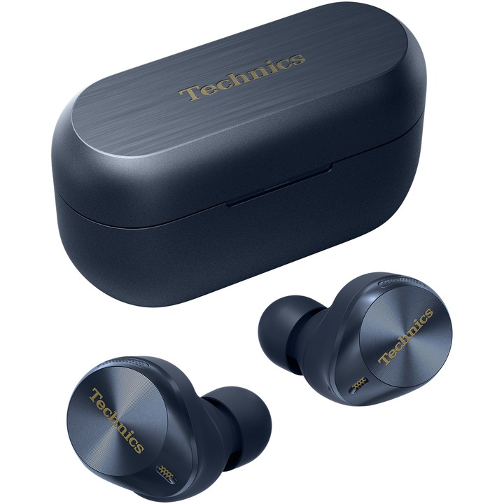 Слушалки In-Ear Technics EAH-AZ80E-A, True Wireless, Bluetooth, Hybrid Noise Cancelling, Multipoint, IPX4, 24 часа автономия, Син