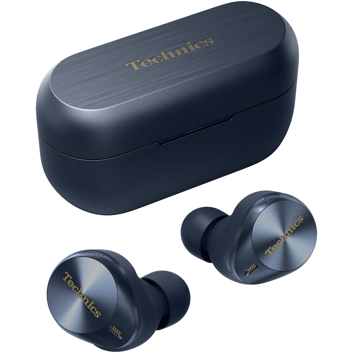 Слушалки In-Ear Technics EAH-AZ80E-A, True Wireless, Bluetooth, Hybrid Noise Cancelling, Multipoint, IPX4, 24 часа автономия, Син