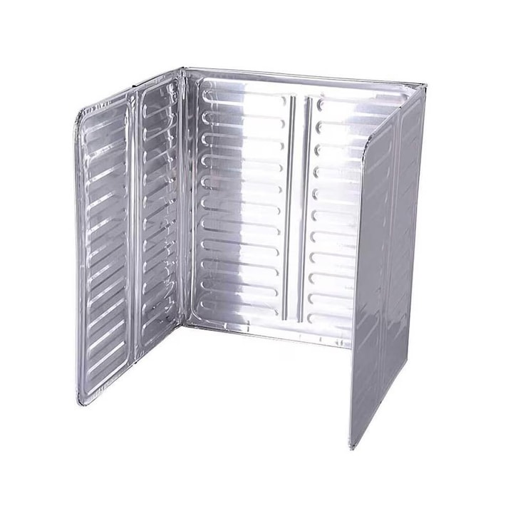 Protectie aragaz antistropire pentru gatit, Aluminiu, Argintiu, Placa de Protectie Aragaz Anti-Stropi, 84*32,5 cm