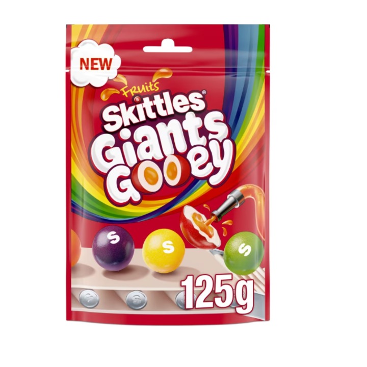 Skittles Giants Gooew, Bomboane Gumate 125g