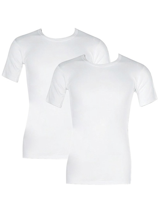 Tricou barbati, Minerva, Set 2, Bumbac, Alb