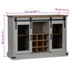 Bufeta HALDEN 2 usi glisante vidaXL, Alb, 112x40x80 cm, lemn masiv, 34.7 kg 4018426