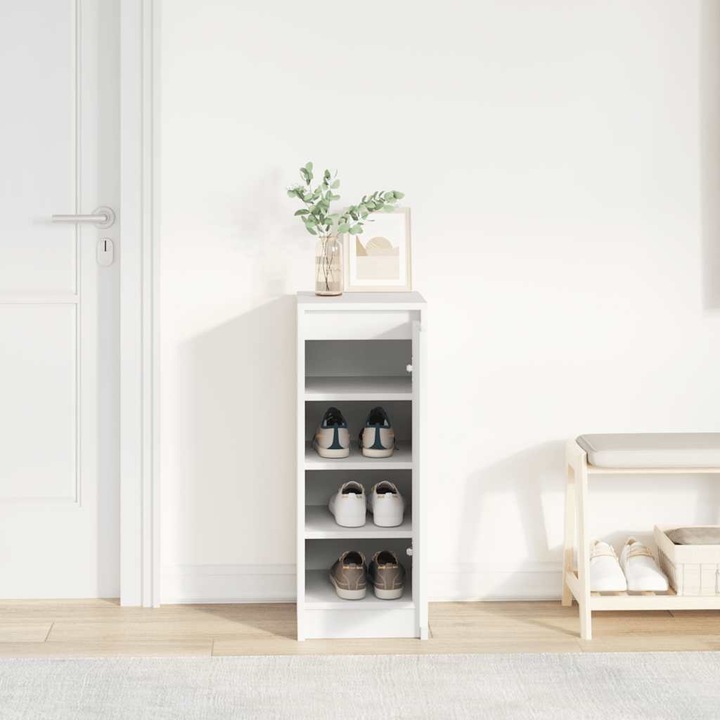 vidaXL fehér szerelt fa cipőszekrény 29,5x34x76 cm 12.05 kg