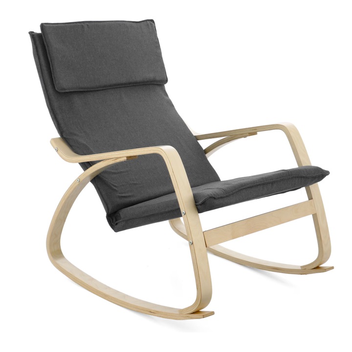 Kiwari Ergo hintaszék, lábtámasz, fém váz, poliészter szövet, levehető huzat, sötétszürke