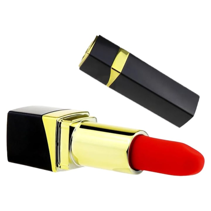 Mini vibrátor, Biglistening, 10 intenzitás, fekete, 93x24mm