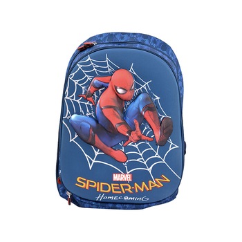 Ghiozdan Clasa 1/4 3D, 2 fermoare Spiderman Albastru Pigna Ghiozdan Clasa 1/4 3D, 2 fermoare Spiderman Albastru Pigna