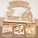Set cadou aniversare 60 de ani, carte de oaspeti din lemn, decoratiuni de masa, favoruri de petrecere, multifunctional