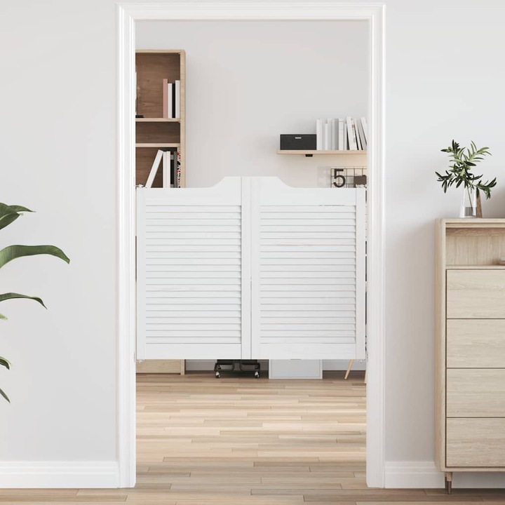 Врати с люлеещ се дизайн vidaXL, 1 чифт, бели, 80x100 cm, 4.18 Kg 4107142