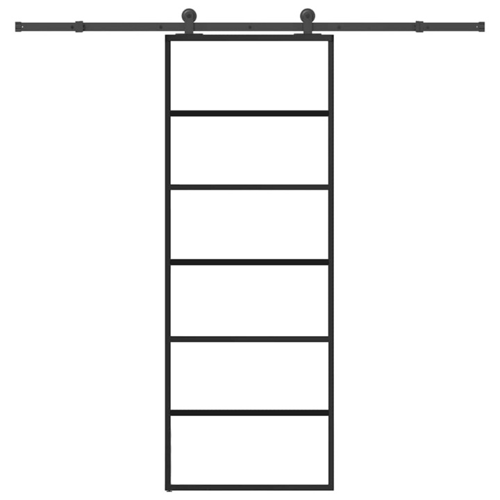 Usa glisanta cu set feronerie vidaXL, 76x205 cm, sticla ESG/aluminiu, 26.22 Kg 3332830