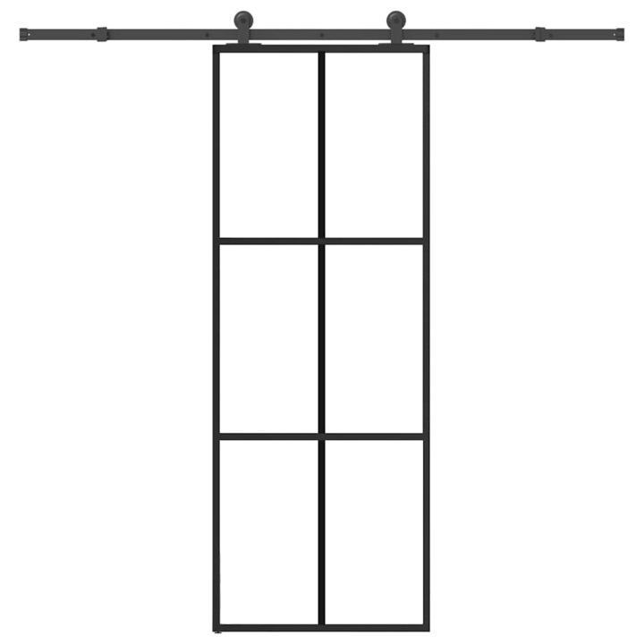 Usa glisanta cu set feronerie vidaXL, 76x205 cm, sticla ESG/aluminiu, 26.22 Kg 3332818