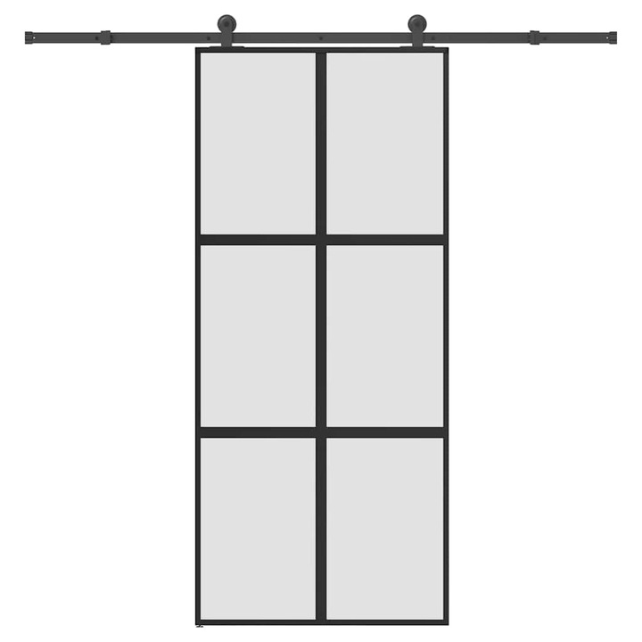 Usa glisanta cu set de feronerie vidaXL, sticla temperata si aluminiu, 29.14 Kg 3332963