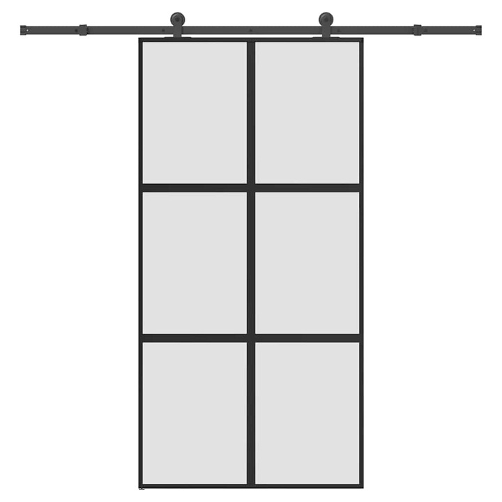 Usa glisanta cu set de feronerie vidaXL, sticla temperata si aluminiu, 31.84 Kg 3332964