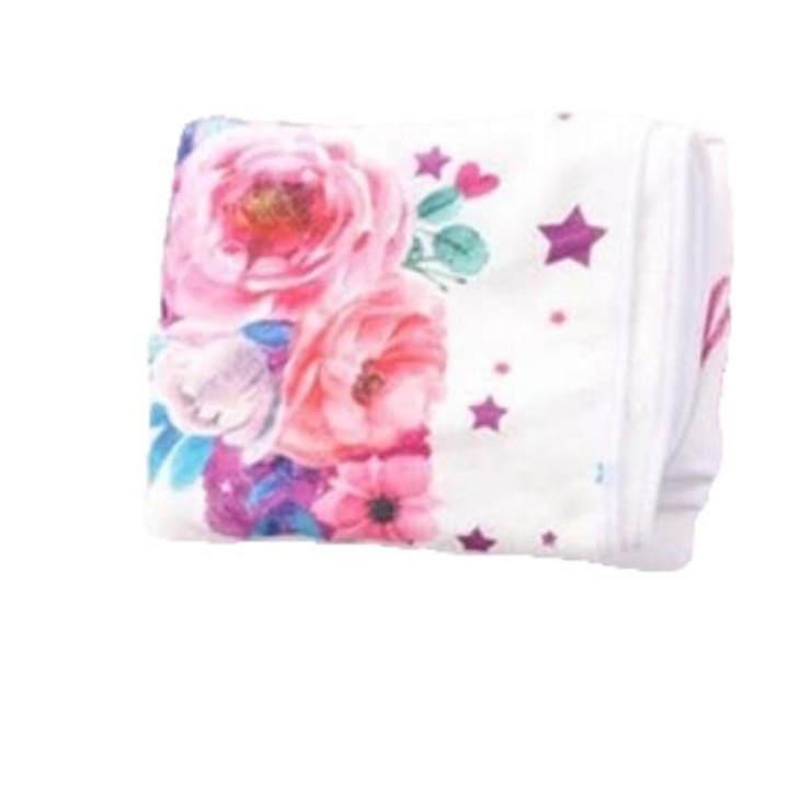 Бебешко одеяло, Milestone, 100x150 см, розово, лунен дизайн