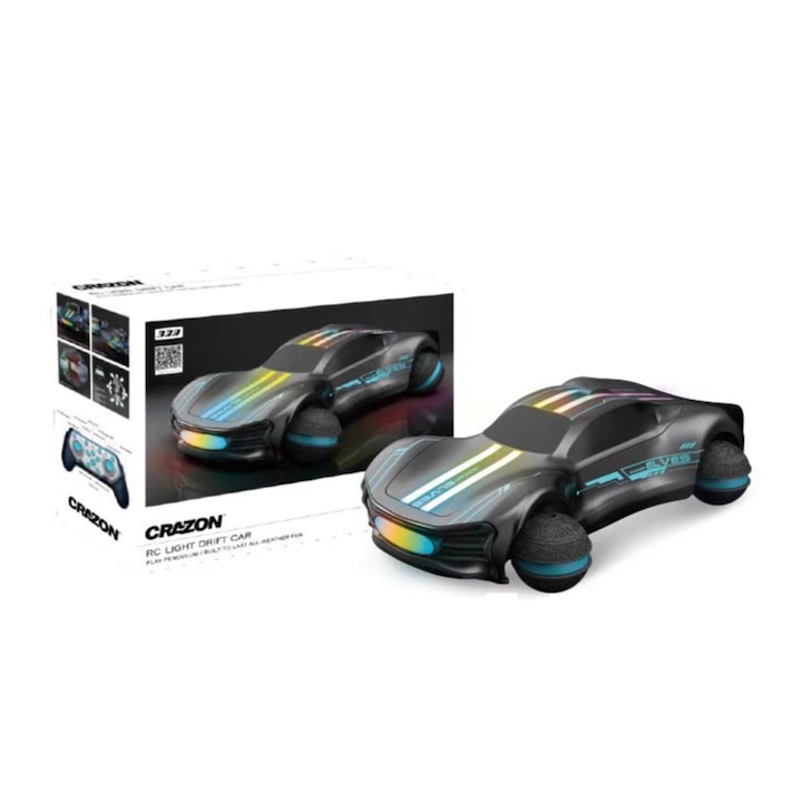 RC autó 4WD, bemutató autó, 2.4G, 360°-os forgatás, 1:16, Színes fények