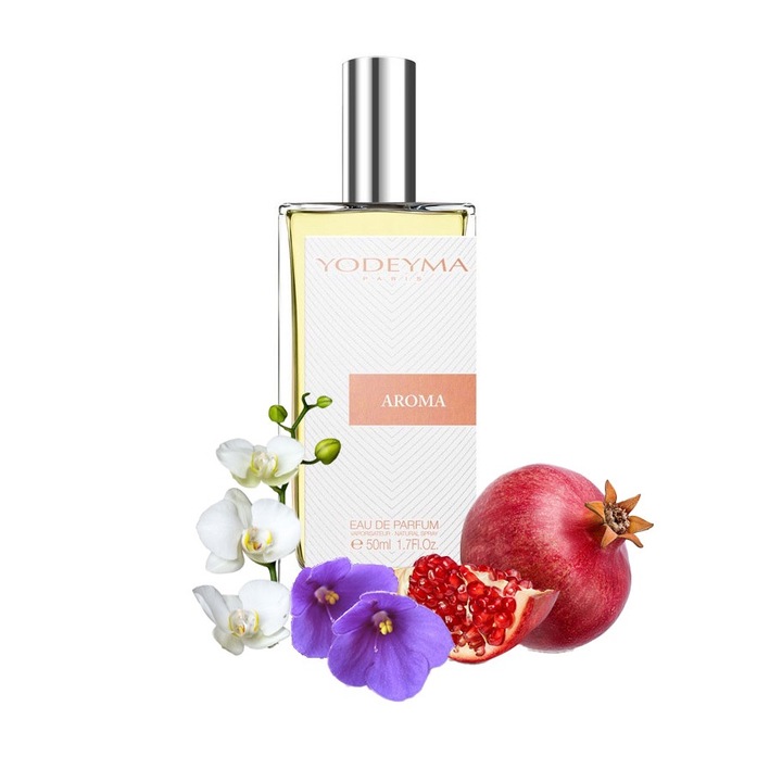 Парфюм Yodeyma Aroma за жени, нюанси на нар, орхидея и сенполи, обгръща женственост и елегантност, 50 ml
