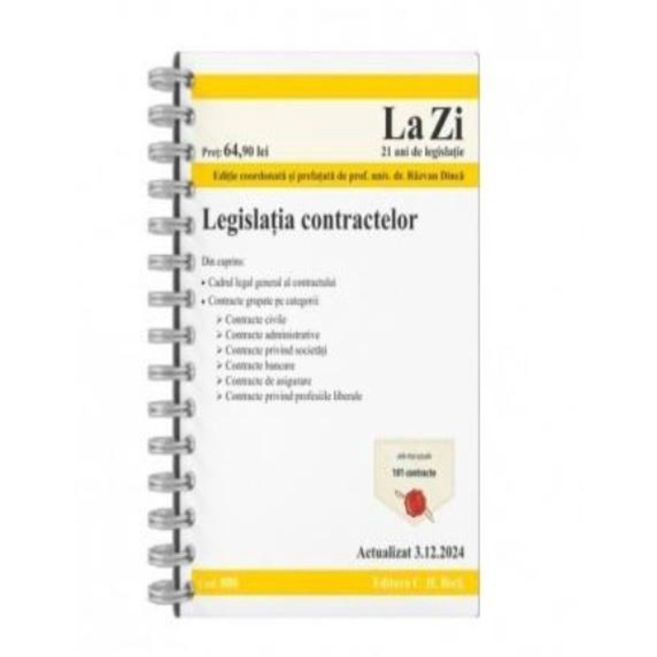 Legislatia contractelor. Cod 800. Actualizat la 3.12.2024, Razvan Dinca
