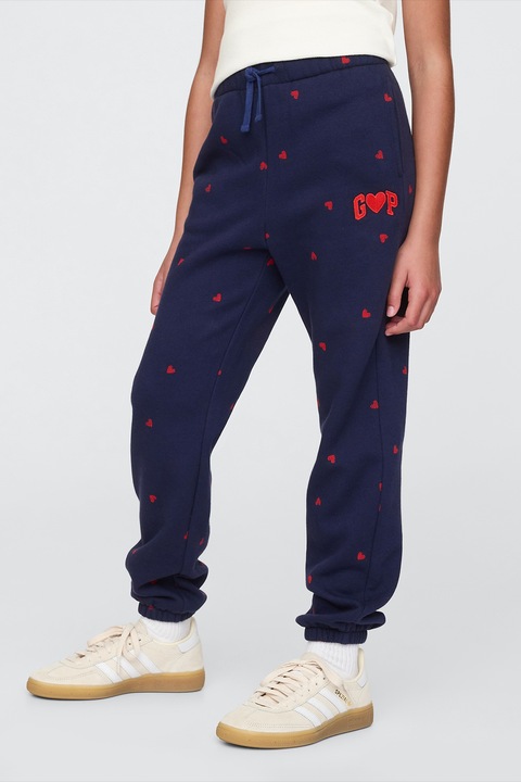 GAP, Szívmintás szabadidőnadrág, Piros/Tengerészkék