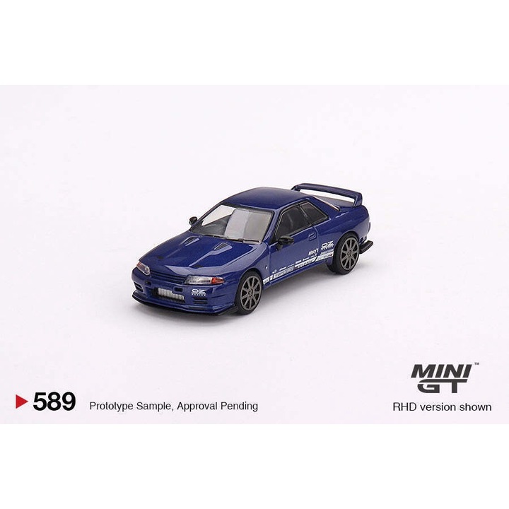 Modelautó Nissan Skyline Gt-R Top Secret Vr32 Blue Mini GT MGT589rhd