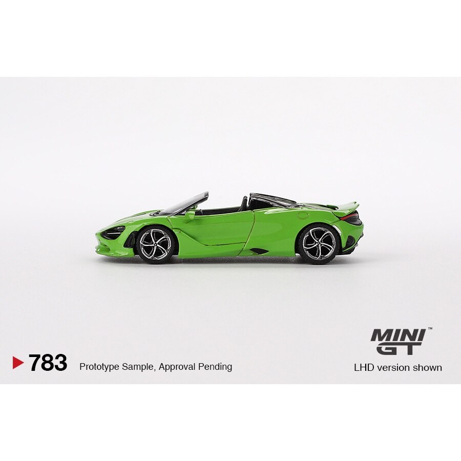 Macheta auto Mclaren 720s Spider Mantis Green 2024 1:64 Mini GT