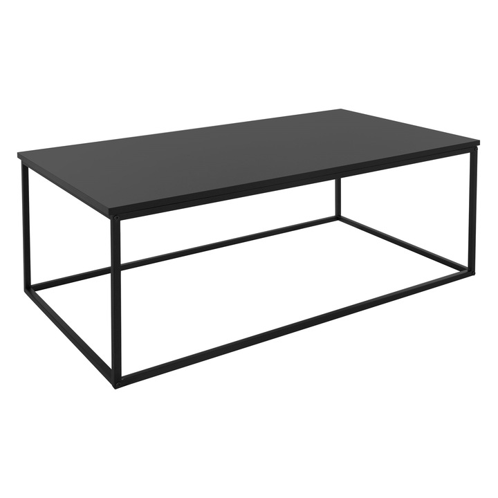 Холна маса ML-Design, матово черна, метална, 110x59x39,5 см, с индустриален дизайн, лесна за монтаж и поддръжка