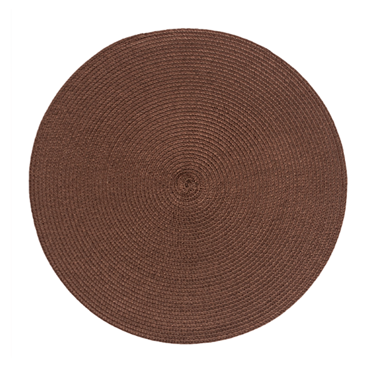 Комплект подложка за хранене HORECANO, 6 броя, кафяв, кръг, Ø38cm
