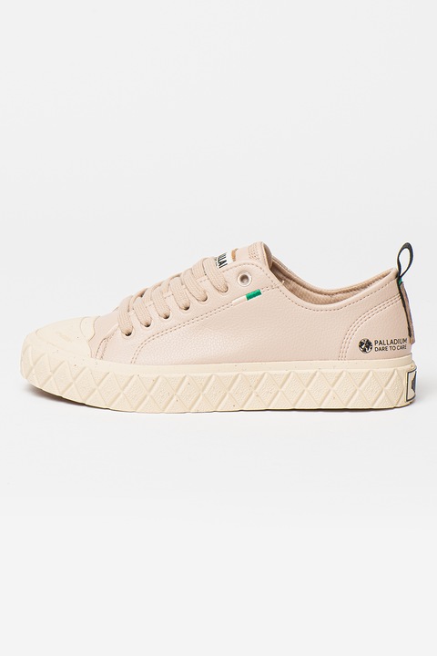 Palladium, Pantofi sport din piele ecologica Ace, Roz
