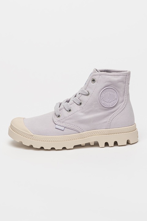 Palladium, Fűzős cipő logóval, Halványlila/Krémszín