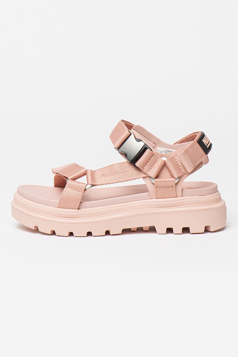 Palladium, Текстилни сандали с лого, Розово
