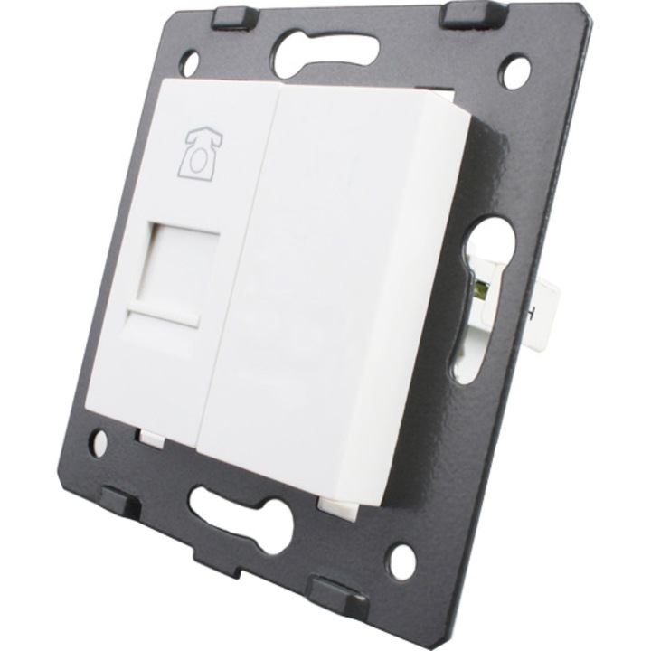 Контакт LIVOLO VL-C7-1T-11,Телефон, Без рамка, Бял