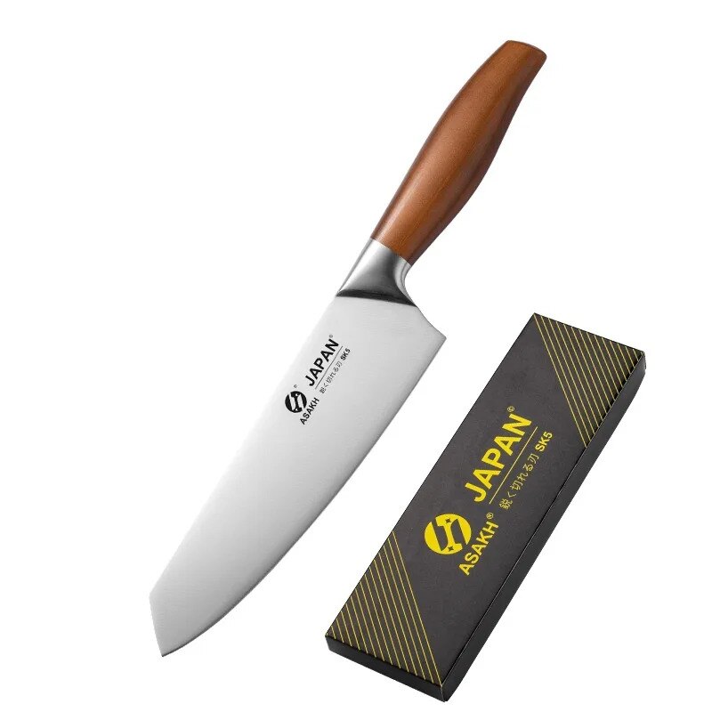 Cutit din inox, Japan, 18.5 cm, cu maner din lemn, pentru taiere carne ...