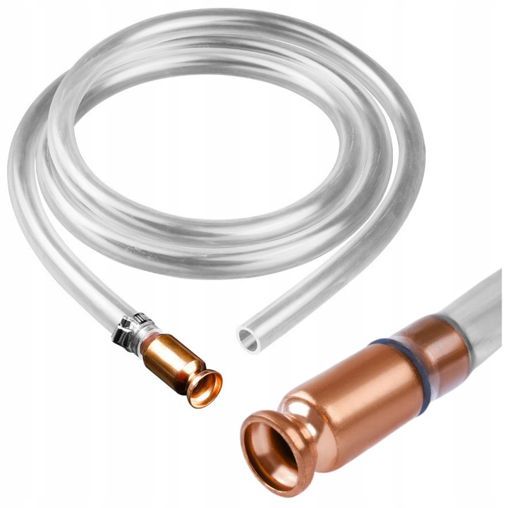 Ръчна помпа за пренос на течности с маркуч 180 см, самозасмукваща помпа, гъвкав маркуч, устойчив на масло, висока производителност, прозрачен