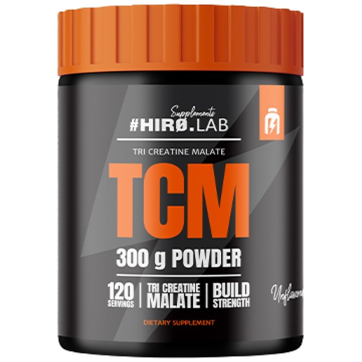 Хранителна добавка Hero.Lab TCM Powder Tri Creatine Malate, Екзотичен коктейл, 300 грама