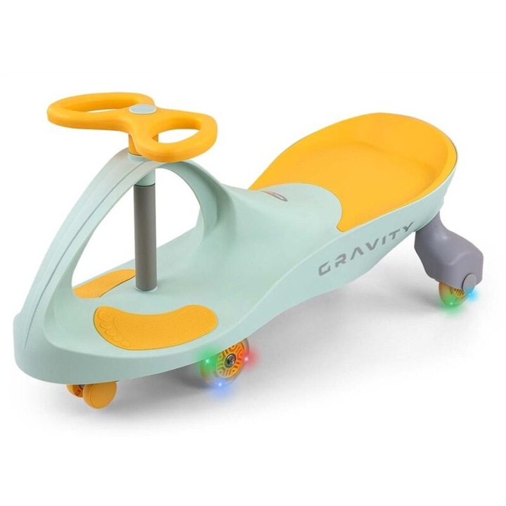Masinuta ride-on gravitationala, Lime Yellow, Milly Mally