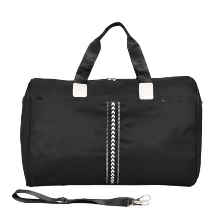 Пътна чанта 12333, 48/30/23 см, Текстил, Черна