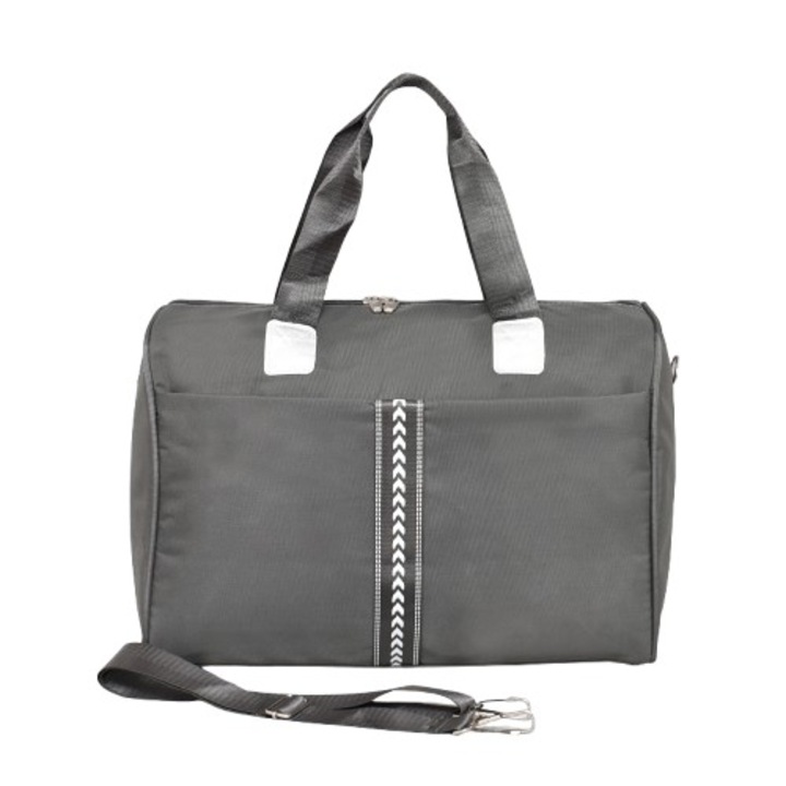 Geanta de voiaj 12334, 40/30/20 cm, Textil, Gri